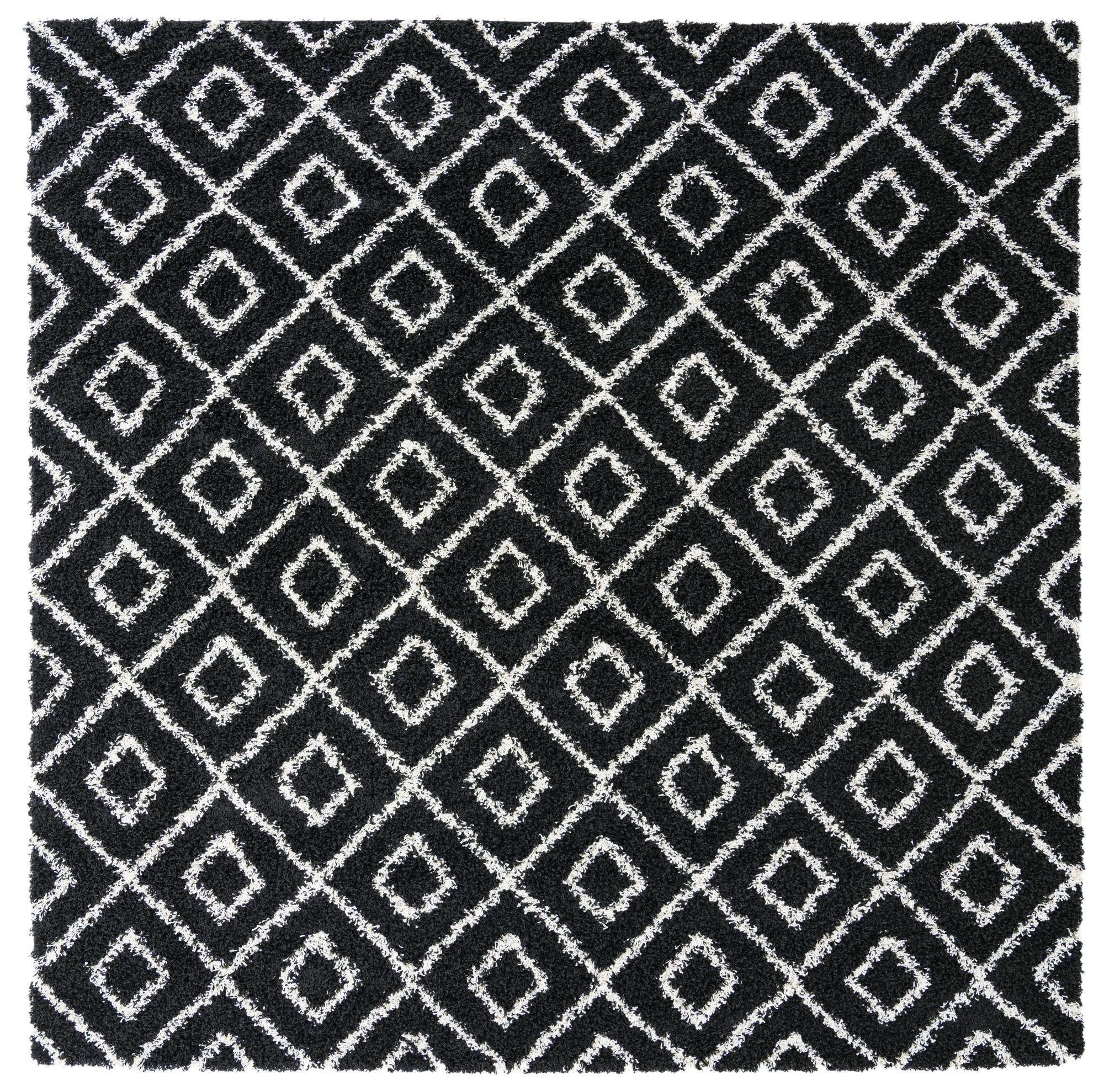 Trellis Haven Collection Area Rug - Soho (Black and White)