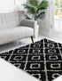 Trellis Haven Collection Area Rug - Soho (Black and White)