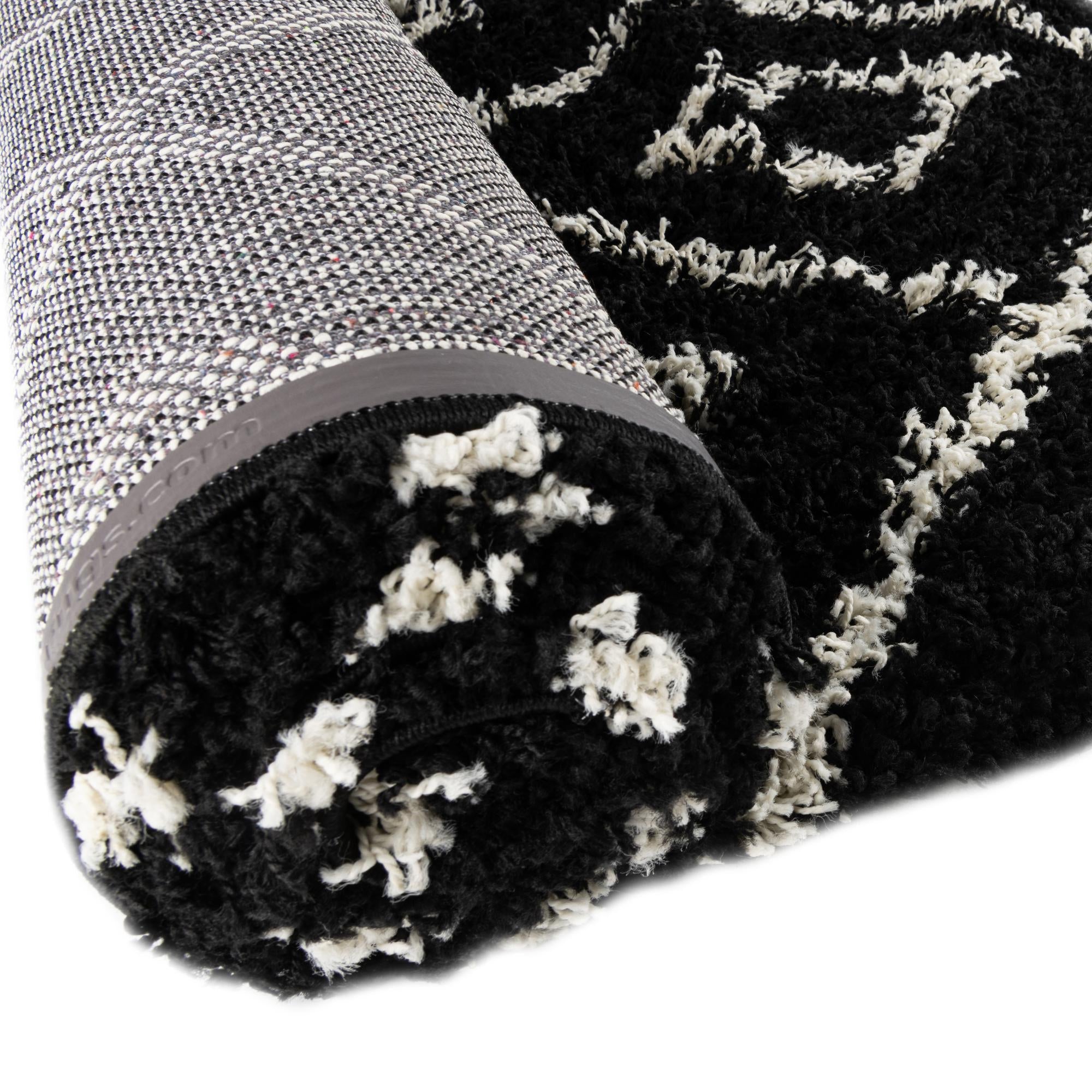 Trellis Haven Collection Area Rug - Soho (Black and White)