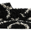 Lattice Loft Shag Collection Area Rug - Soho (Black and White) Runner Black and White  lifestyle 11