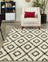 Trellis Haven Collection Area Rug - Soho (White and Black)