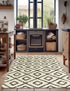 Trellis Haven Collection Area Rug - Soho (White and Black)