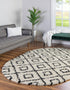 Trellis Haven Collection Area Rug - Soho (White and Black)