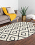 Trellis Haven Collection Area Rug - Soho (White and Black)