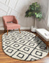 Trellis Haven Collection Area Rug - Soho (White and Black)