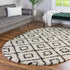 Trellis Haven Collection Area Rug - Soho (White and Black)