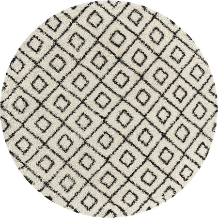 Trellis Haven Collection Area Rug - Soho (White and Black)