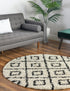 Trellis Haven Collection Area Rug - Soho (White and Black)