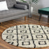 Trellis Haven Collection Area Rug - Soho (White and Black)