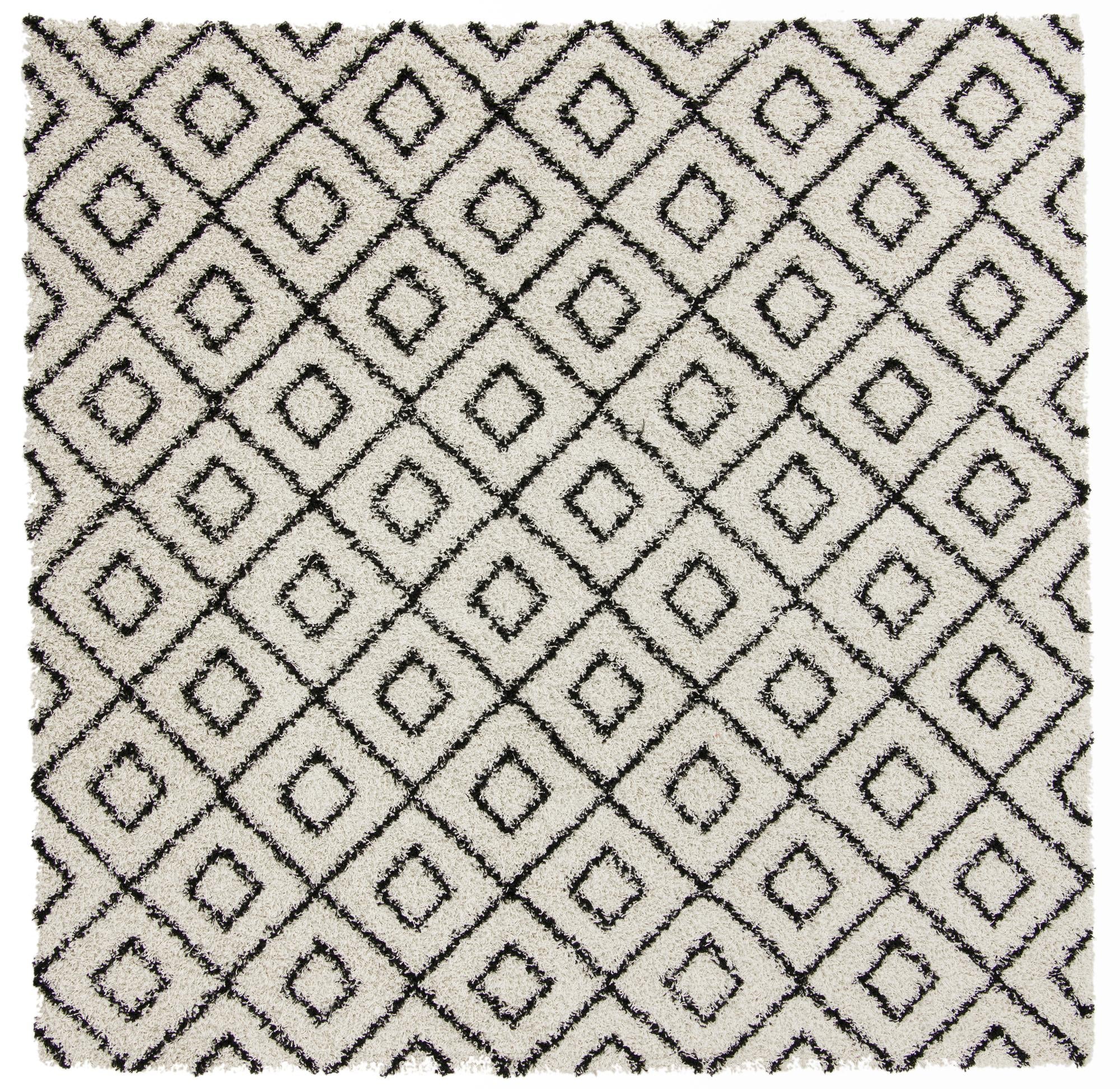 Trellis Haven Collection Area Rug - Soho (White and Black)