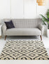 Trellis Haven Collection Area Rug - Soho (White and Black)