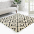 Trellis Haven Collection Area Rug - Soho (White and Black)