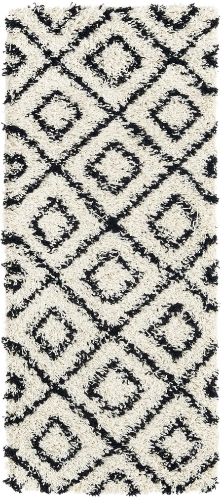 Trellis Haven Collection Area Rug - Soho (White and Black)