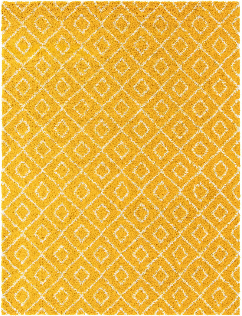 Lattice Loft Shag Collection Area Rug - Soho (Yellow) Rectangle Yellow Main