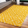 Lattice Loft Shag Collection Area Rug - Soho (Yellow) Rectangle Yellow  lifestyle 13