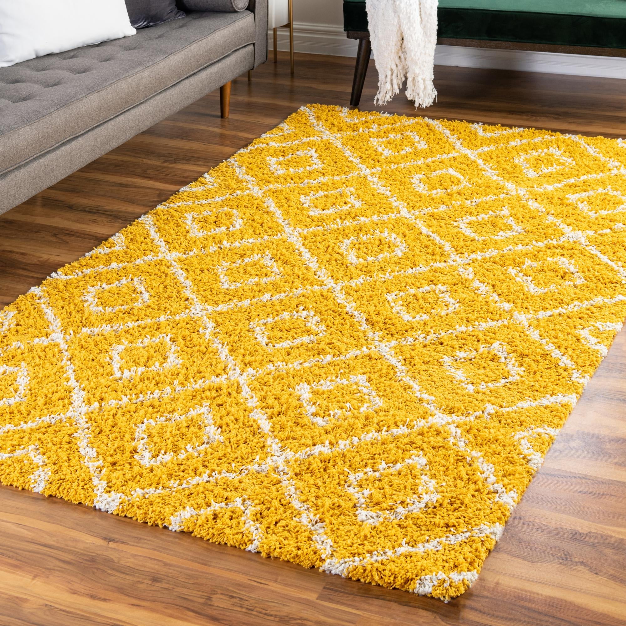 Trellis Haven Collection Area Rug - Soho (Yellow)