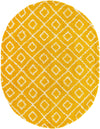 Lattice Loft Shag Collection Area Rug - Soho (Yellow) Oval Yellow Main