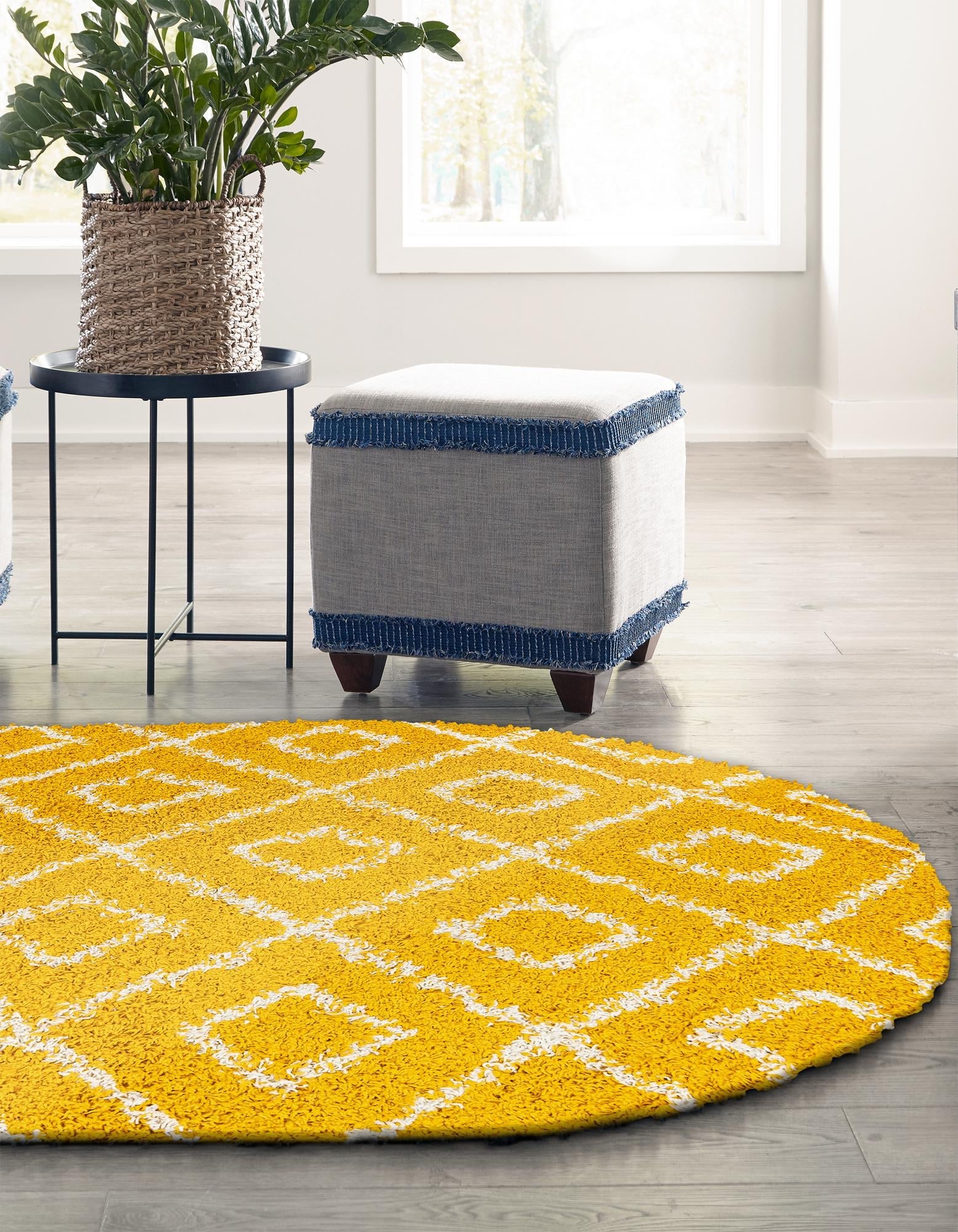 Trellis Haven Collection Area Rug - Soho (Yellow)