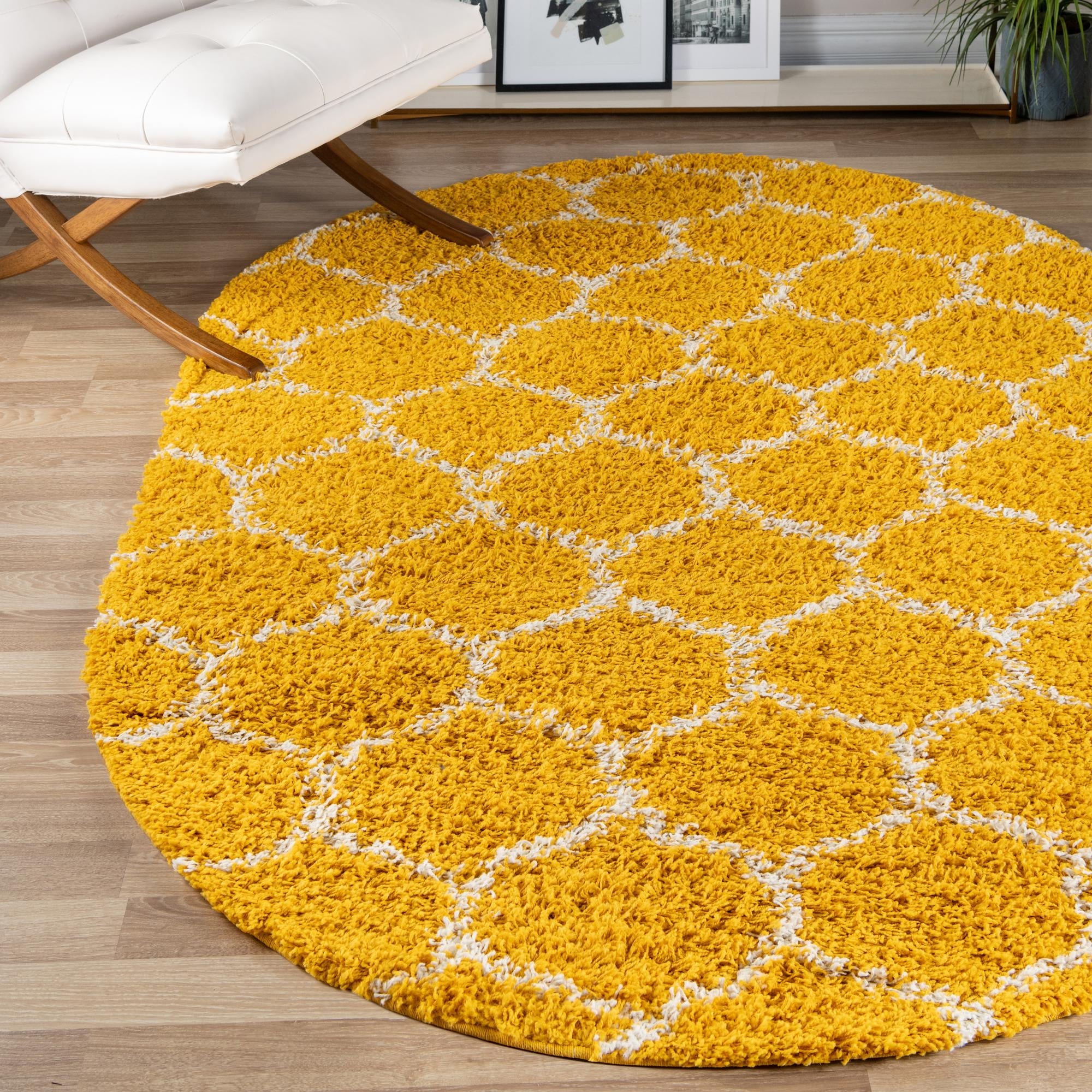 Trellis Haven Collection Area Rug - Soho (Yellow)