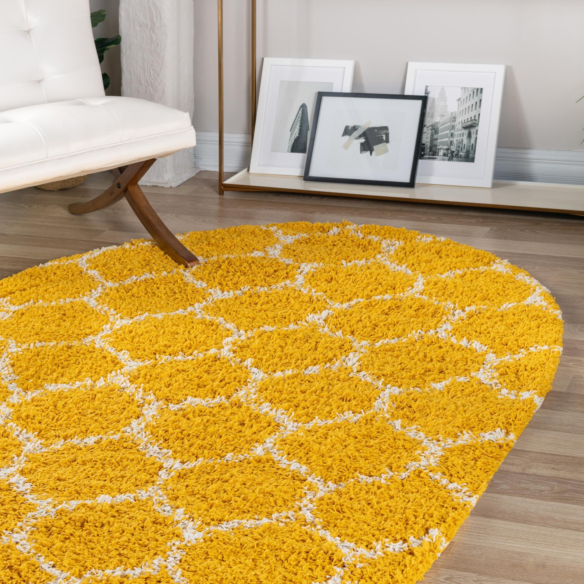 Trellis Haven Collection Area Rug - Soho (Yellow)