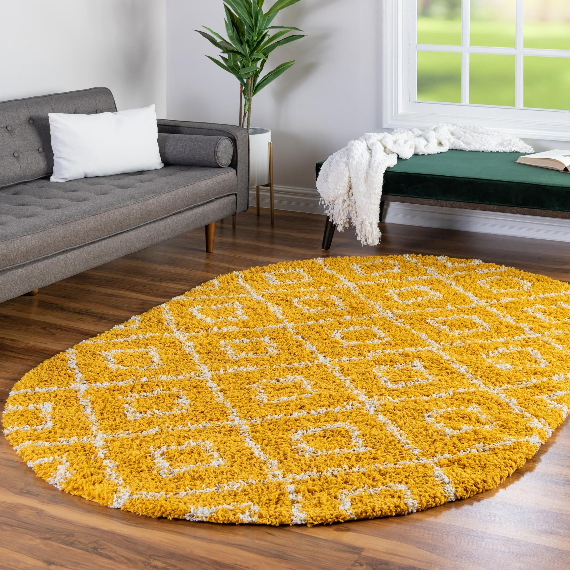 Trellis Haven Collection Area Rug - Soho (Yellow)