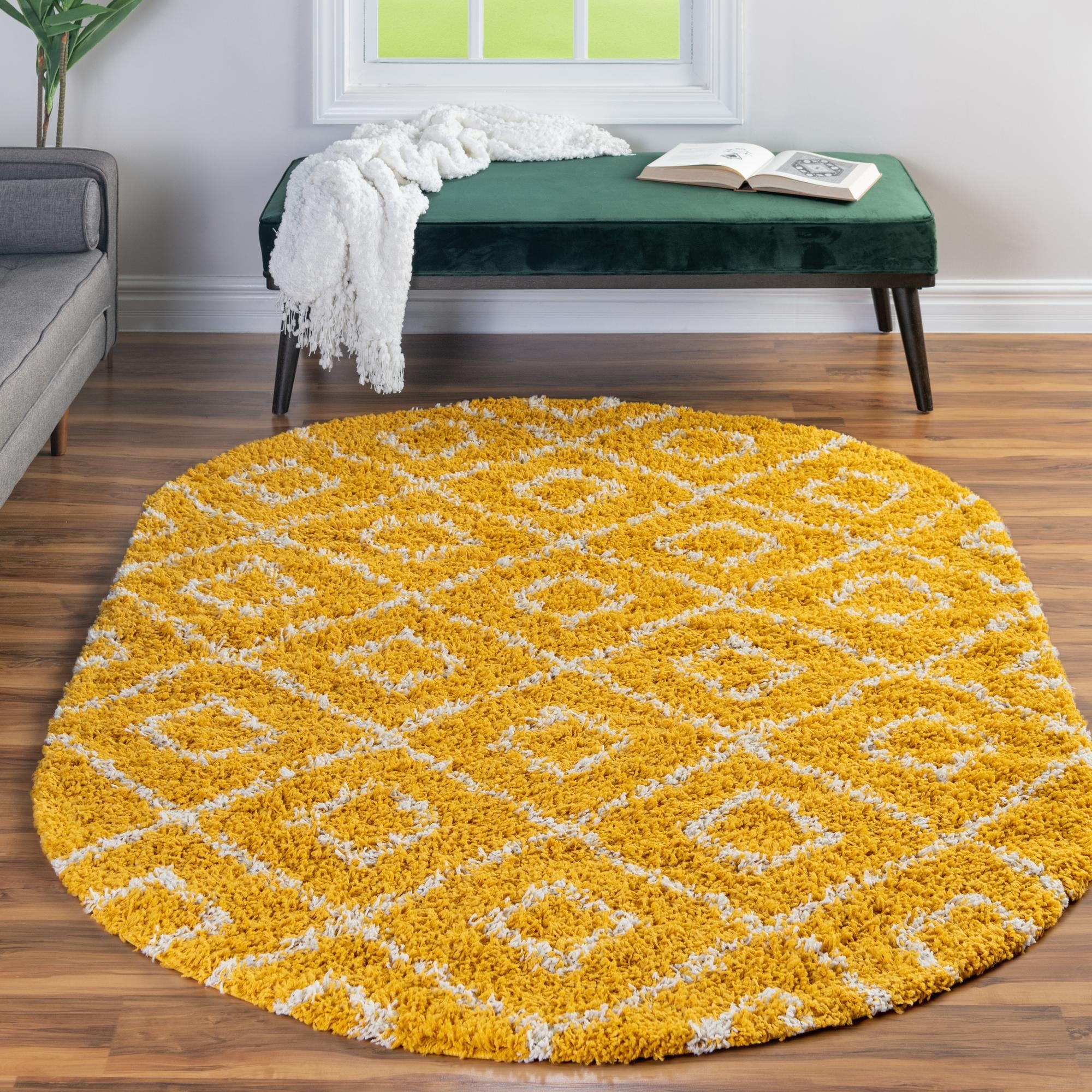 Trellis Haven Collection Area Rug - Soho (Yellow)