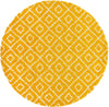 Lattice Loft Shag Collection Area Rug - Soho (Yellow) Round Yellow Main