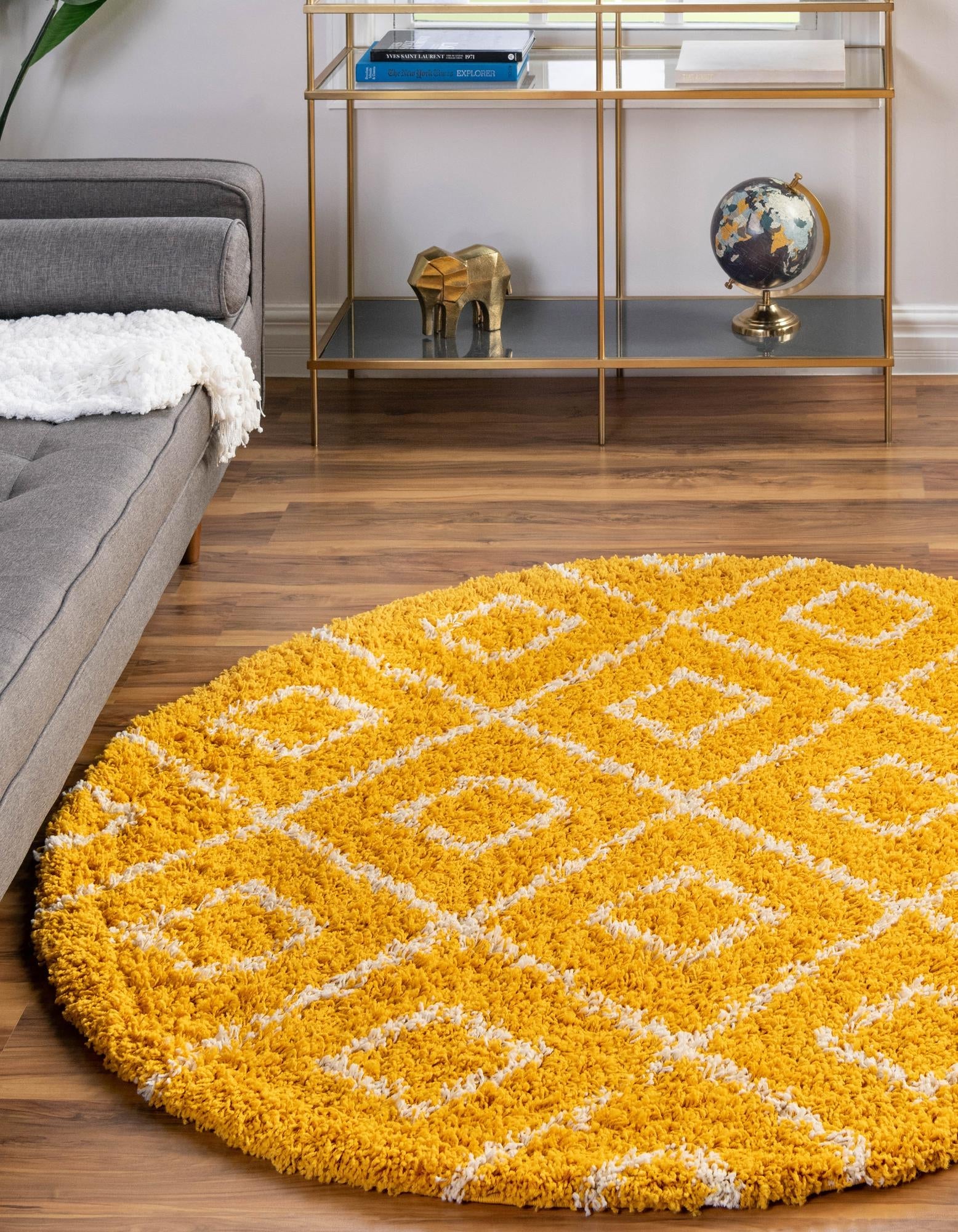 Trellis Haven Collection Area Rug - Soho (Yellow)