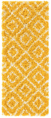 Lattice Loft Shag Collection Area Rug - Soho (Yellow) Runner Yellow Main