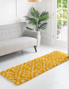 Lattice Loft Shag Collection Area Rug - Soho (Yellow) Runner Yellow  lifestyle 0