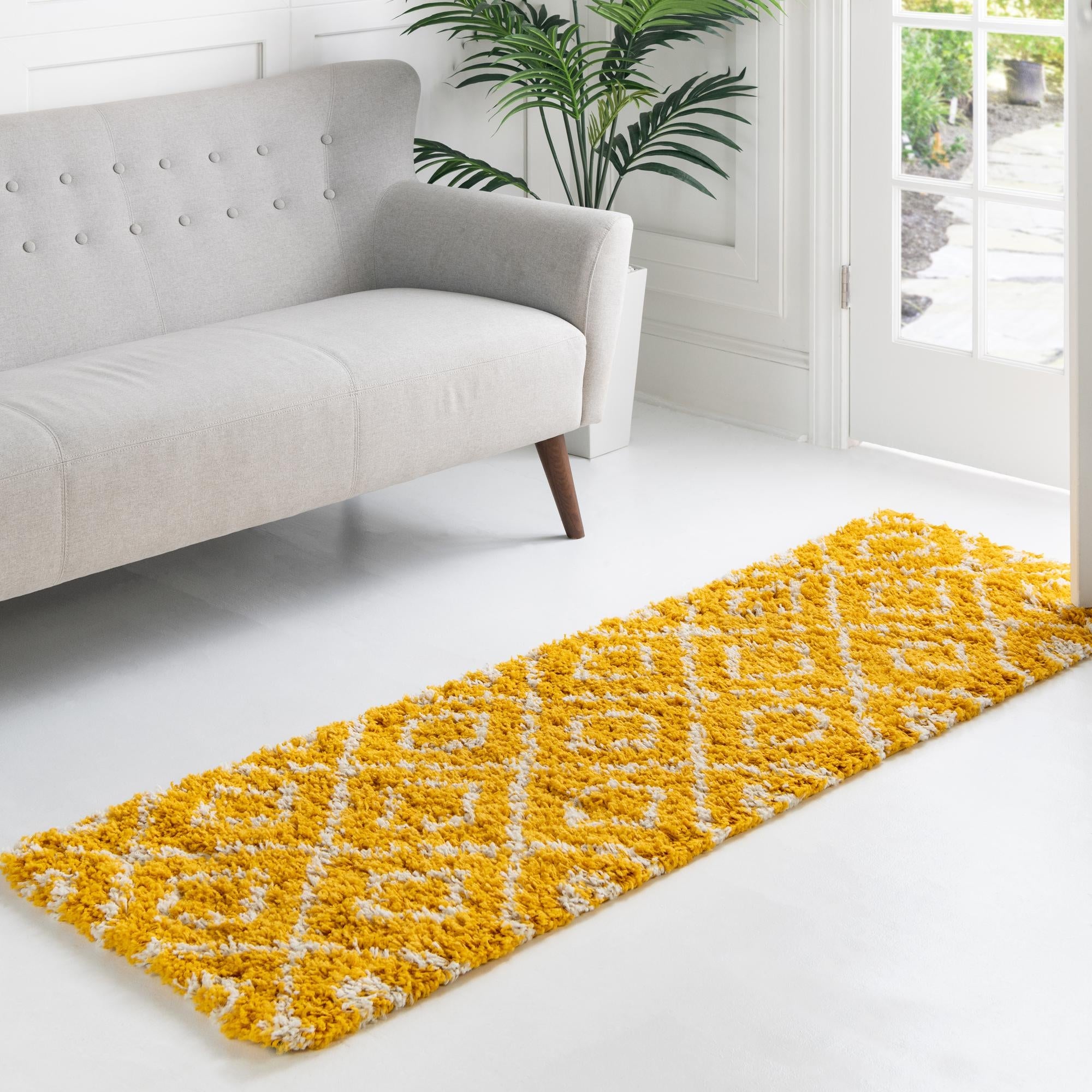 Trellis Haven Collection Area Rug - Soho (Yellow)