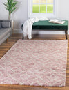 Lattice Loft Shag Collection Area Rug - Soho (Light Pink) Rectangle Light Pink  lifestyle 2