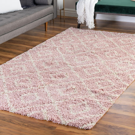 Trellis Haven Collection Area Rug - Soho (Light Pink)