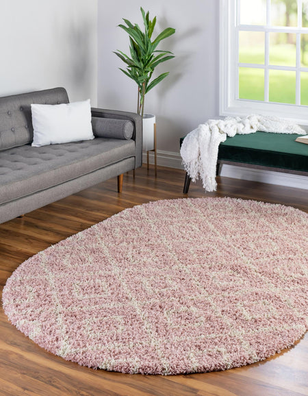 Trellis Haven Collection Area Rug - Soho (Light Pink)