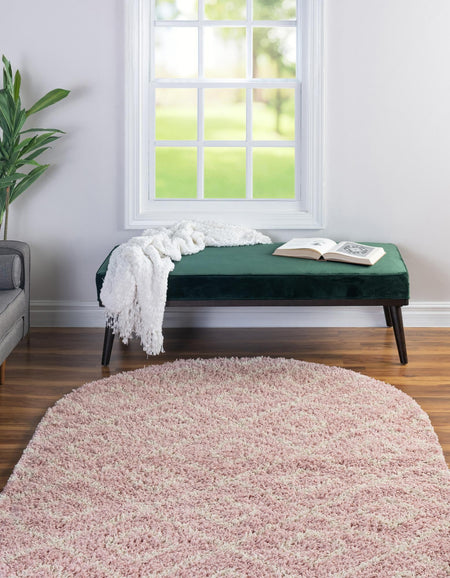 Trellis Haven Collection Area Rug - Soho (Light Pink)