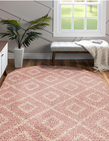 Trellis Haven Collection Area Rug - Soho (Light Pink)