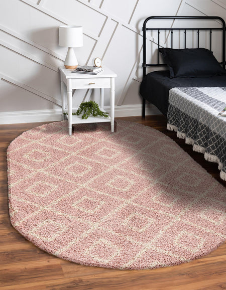 Trellis Haven Collection Area Rug - Soho (Light Pink)