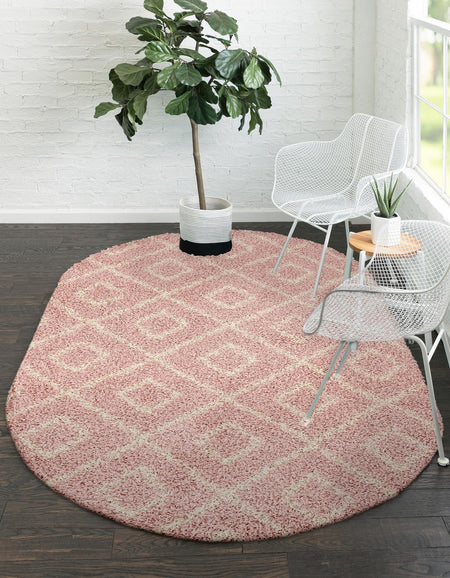 Trellis Haven Collection Area Rug - Soho (Light Pink)