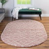 Lattice Loft Shag Collection Area Rug - Soho (Light Pink) Oval Light Pink  lifestyle 14