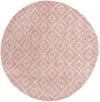 Lattice Loft Shag Collection Area Rug - Soho (Light Pink) Round Light Pink Main