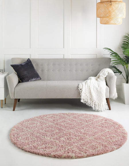 Trellis Haven Collection Area Rug - Soho (Light Pink)