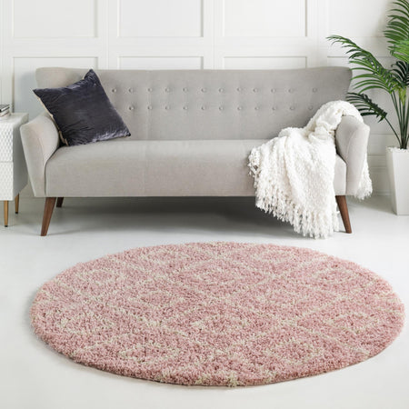 Trellis Haven Collection Area Rug - Soho (Light Pink)