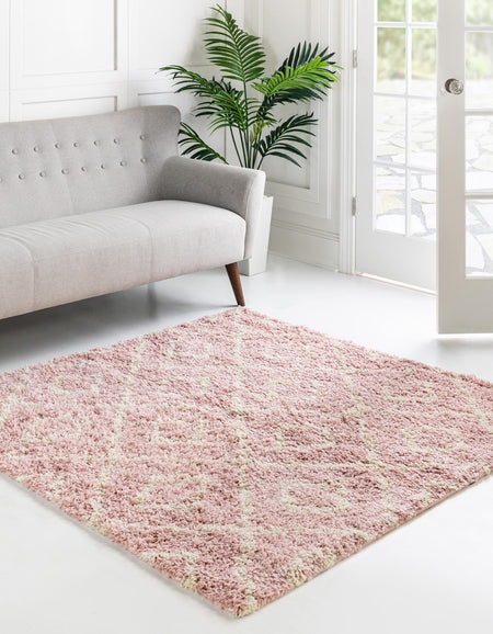 Trellis Haven Collection Area Rug - Soho (Light Pink)