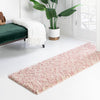 Lattice Loft Shag Collection Area Rug - Soho (Light Pink) Runner Light Pink  lifestyle 15