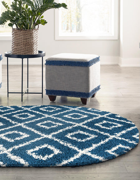 Trellis Haven Collection Area Rug - Soho (Navy Blue)