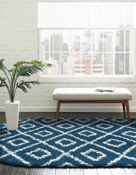 Trellis Haven Collection Area Rug - Soho (Navy Blue)