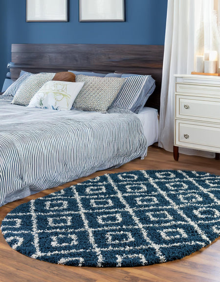 Trellis Haven Collection Area Rug - Soho (Navy Blue)