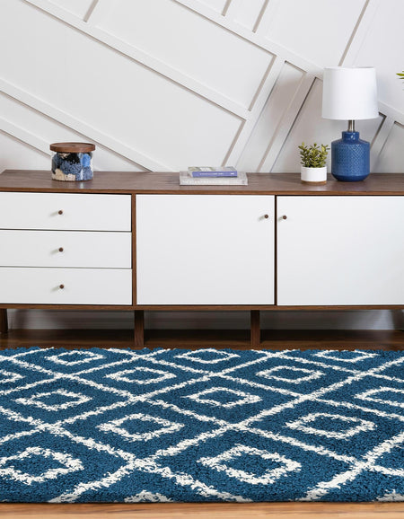 Trellis Haven Collection Area Rug - Soho (Navy Blue)