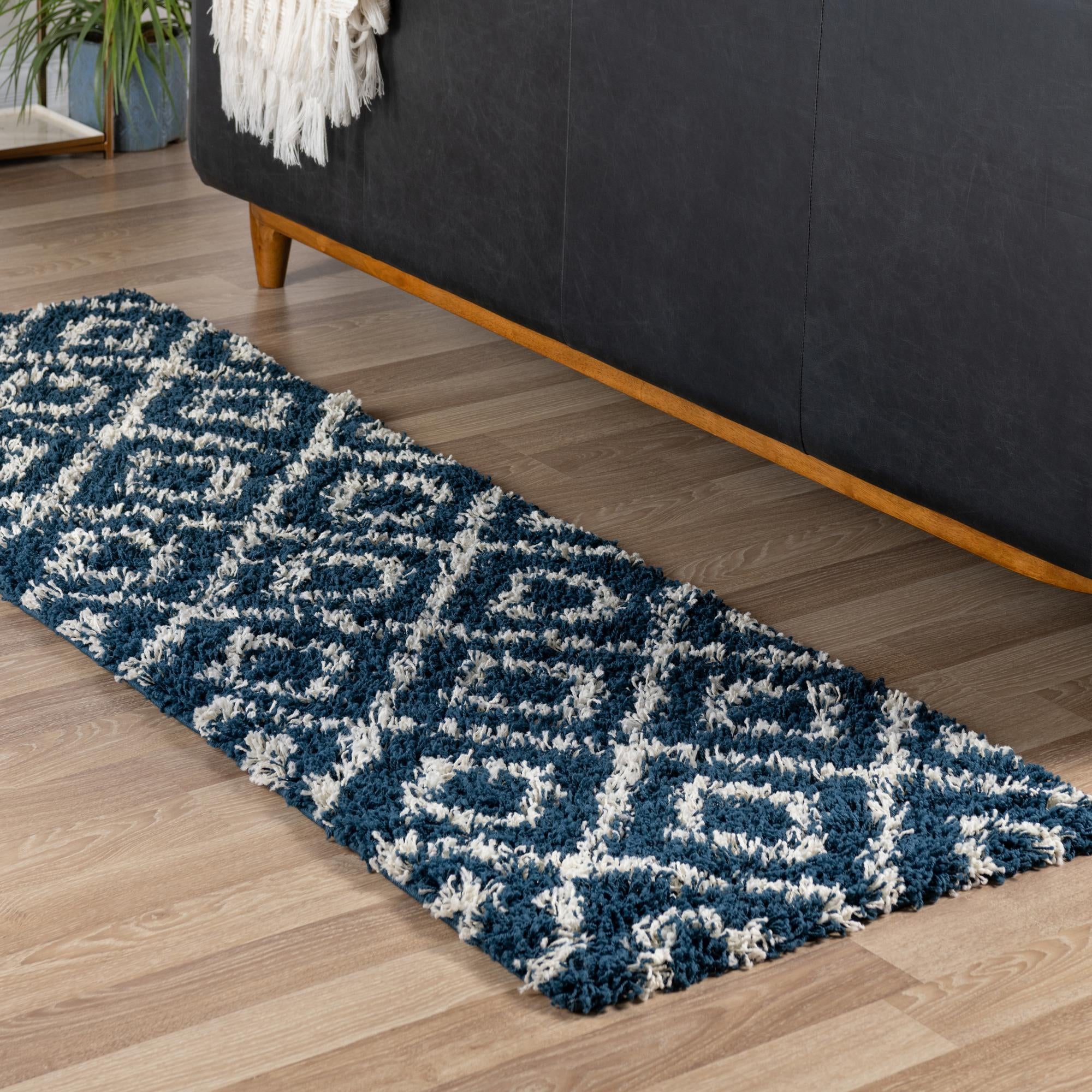 Trellis Haven Collection Area Rug - Soho (Navy Blue)