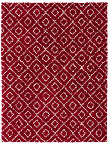 Trellis Haven Collection Area Rug - Soho (Burgundy Red)